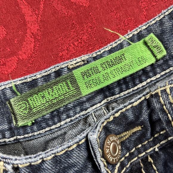 Rock And Roll Jeans Pistol Straight Mens Tagged Sz 30wx30 Actual 29.5x28" - Picture 4 of 12